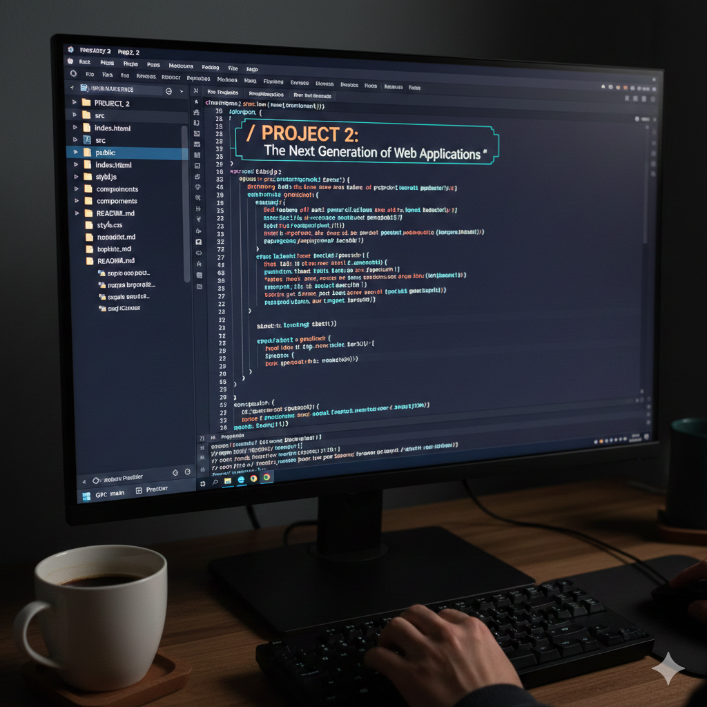 a photo of VS code showing project 2